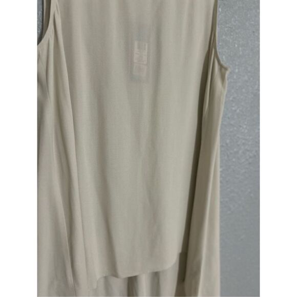 Eileen, Fisher, NWT Bone chambray airy organic cotton shift top size medium extr - Picture 2 of 6